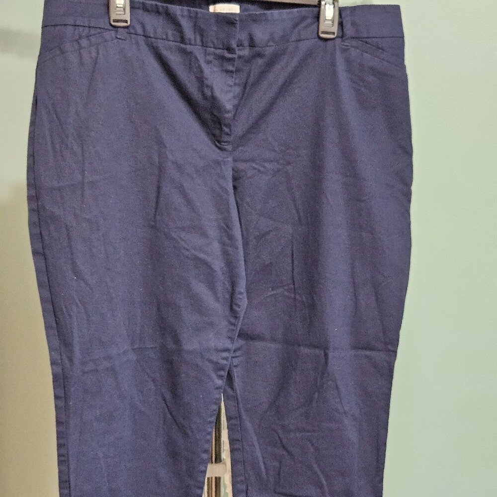 Van Heusen Navy Stretch Extensible Ankle Pant